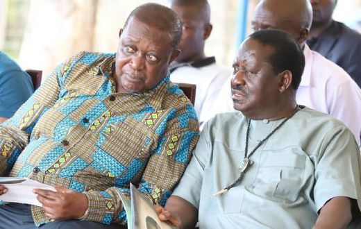 File image of Oburu Oginga with Raila Odinga