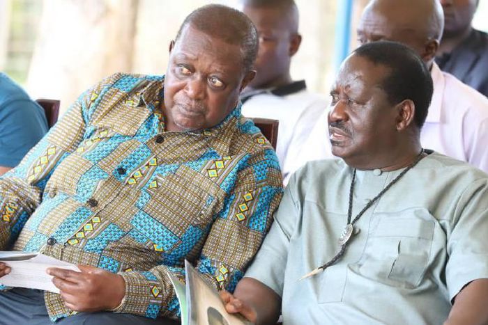 File image of Oburu Oginga with Raila Odinga
