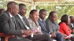 File image of DP William Ruto, Governor Jackson Mandago, Ferdinand Waititu, Stephen Sang and MP Justus Kizito Sang has called for thorough investigations into an alleged plot to assasinate the DP