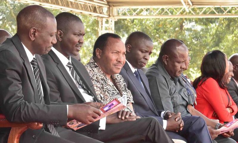 File image of DP William Ruto, Governor Jackson Mandago, Ferdinand Waititu, Stephen Sang and MP Justus Kizito Sang has called for thorough investigations into an alleged plot to assasinate the DP