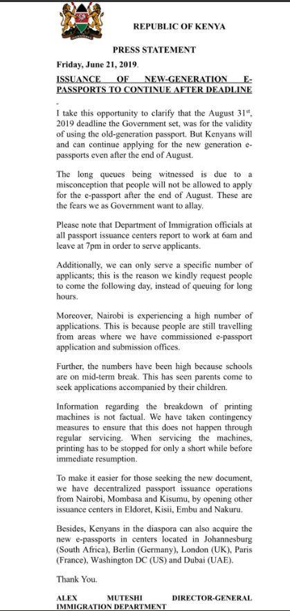 Clarification on the e-passport