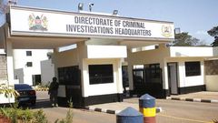 DCI headquarters. Treasury CS Henry Rotich surrenders to DCI moments after DPP Noordin Haji issued orders for his arrest in connection with dams scandal