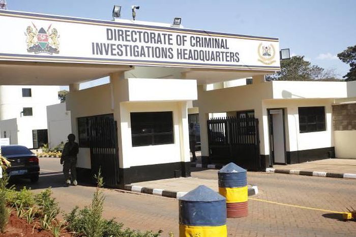 DCI headquarters. Treasury CS Henry Rotich surrenders to DCI moments after DPP Noordin Haji issued orders for his arrest in connection with dams scandal