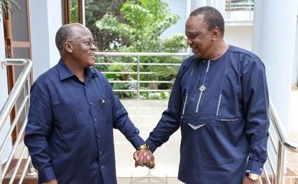 John Pombe Magufuli and Uhuru Kenyatta
