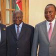 President Uhuru Kenyatta with former President's Mwai Kibaki and Daniel Arap Moi