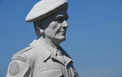 France honoured the officer, Philippe Kieffer, who led a small yet symbolic French force that stormed the Normandy beaches alongside Allied forces 75 years ago