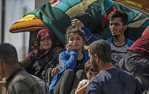For some of the Kurds among the tens of thousands of fleeing civilians, it is the second time in less than two years they have been driven from their homes by a Turkish invasion