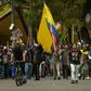 Demonstrators march into Quito to bring their protest against a sharp rise in fuel prices to the capital