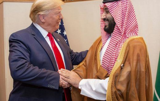 US President Donald Trump, pictured with Saudi Crown Prince Mohammed bin Salman at the G20 summit in Japan in June 2019