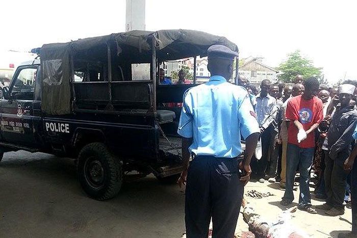 File image of police at a scene of crime