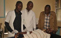 Stephen Rabuochi receiving treatment at the Kakamega County Hospital