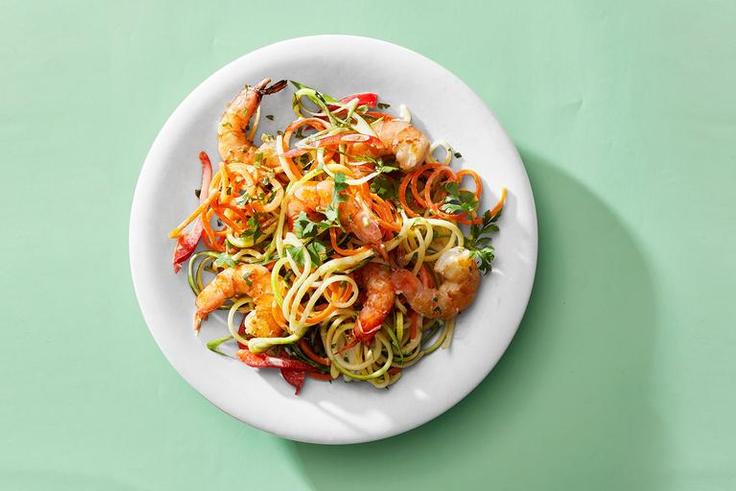 Coconut-Lime Marinated Shrimp And  Zoodles Recipe
