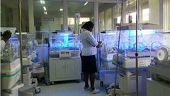 A nurse in charge of the newborn unit at Kenyatta National Hospital in Nairobi