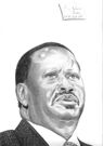 One of Jackline Akinyi's drawings - a portrait of ODM Leader Raila Odinga