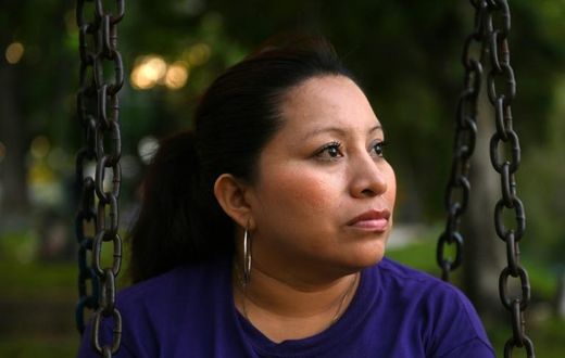 Teodora Vasquez is photographed during an interview with AFP in San Salvador on September 12, 2019