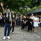 Hundreds rallied in the commercial district to oppose the proposed law