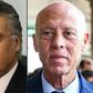 Nabil Karoui, Tunisian media magnate and presidential candidate for Qalb Tounes (Heart of Tunisia) party, currently jailed on corruption charges, and his rival, independent law profesor Kais Saied