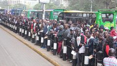 Kenyans queuing to register for Huduma Namba