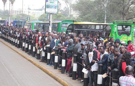 Kenyans queuing to register for Huduma Namba