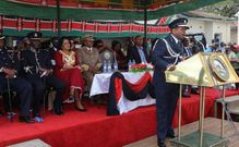 Governor Sonko addressing Nairobians during the Madaraka Day celebrations which Esther Passaris walked out of