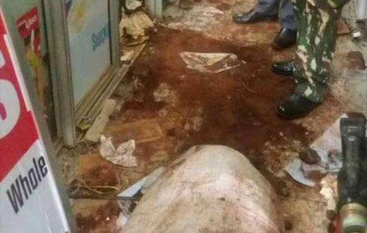 File photo: Part of the damage caused by thieves who dug a tunnel under KCB's Thika branch before