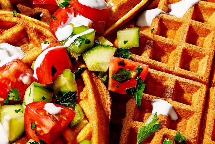 Greek Chickpea Waffles