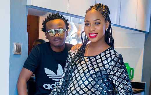 Bahati with his Wife Diana Marua