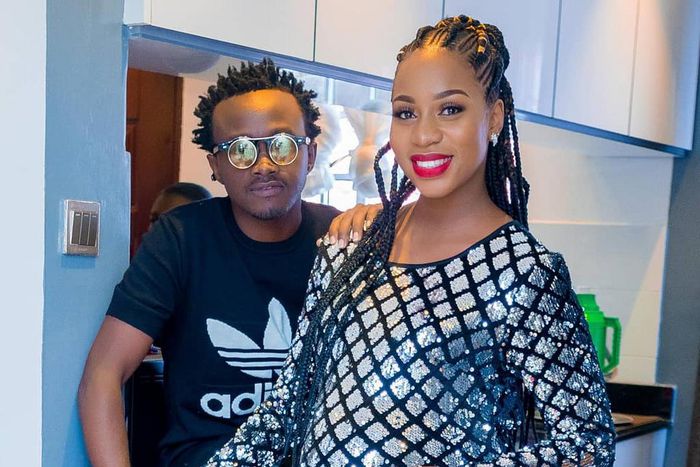 Bahati with his Wife Diana Marua