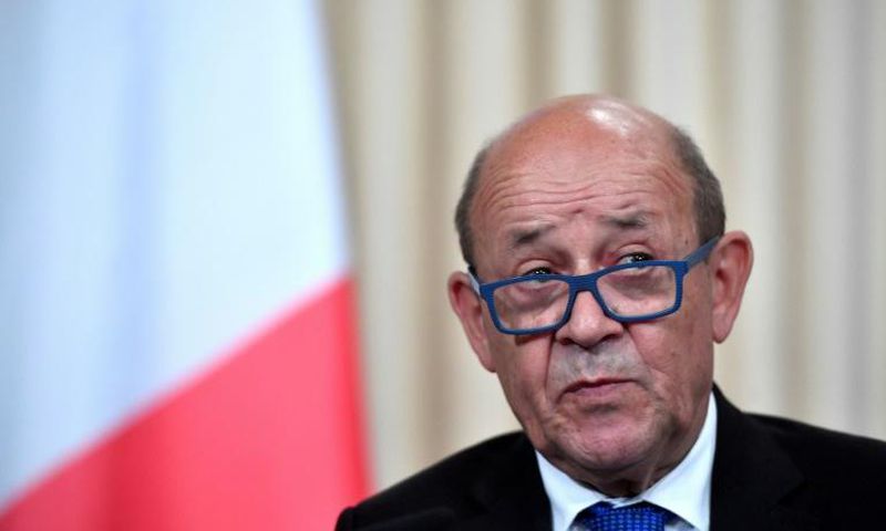 French Foreign Minister Jean-Yves Le Drian is the first top diplomat from France to visit Sudan in a decade