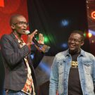 Mwalimu Churchill with Njugush