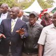 File image of Bumula MP Mwambu Mabonga, Deputy President Dr William Ruto, Dr Boni Khalwale and Mumias East MP Benjamin Washiali at a fundraiser in May 2019
