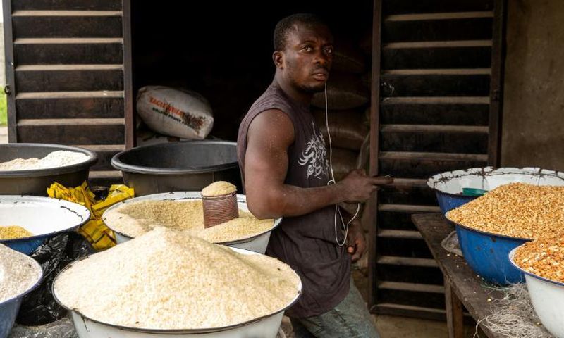 Nigeria's Badagry market, usually teeming with activity, lacks its usual hubbub after the country snapped its borders shut