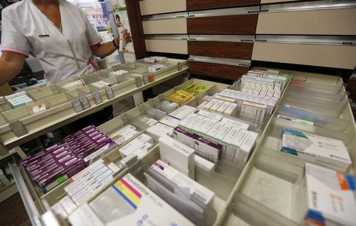 Drugs on display in a hospital in Kenya