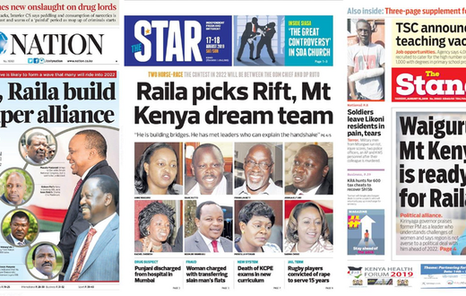 Newspaper headlines this week a possible alliance