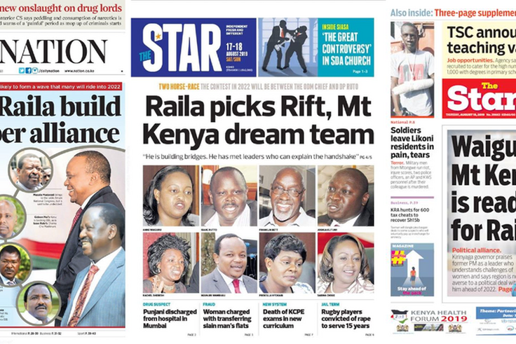 Newspaper headlines this week a possible alliance