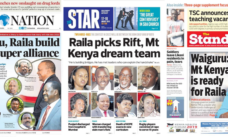Newspaper headlines this week a possible alliance