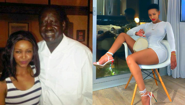 Huddah Monroe with Riala Odinga. (File Photo). I miss Raila- Huddah Monroe
