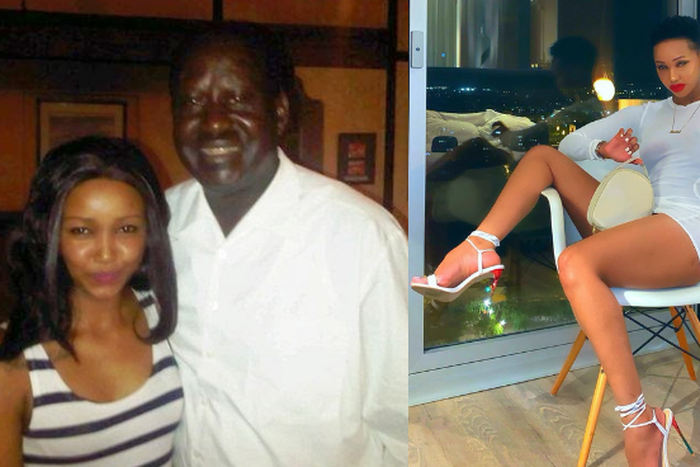 Huddah Monroe with Riala Odinga. (File Photo). I miss Raila- Huddah Monroe