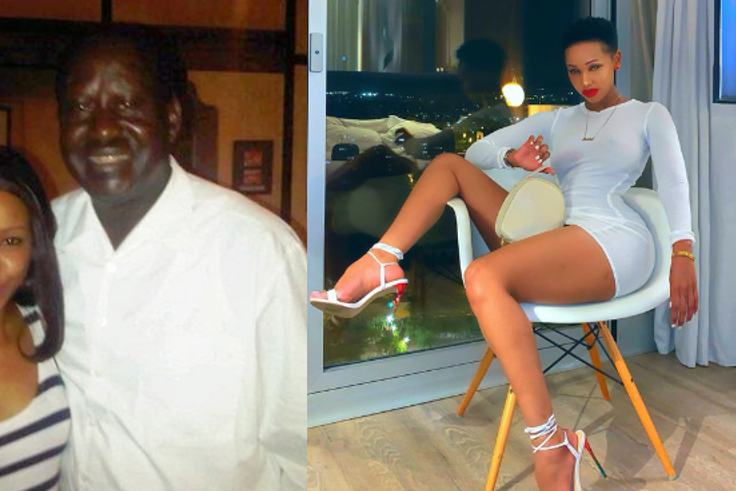 Huddah Monroe with Riala Odinga. (File Photo). I miss Raila- Huddah Monroe