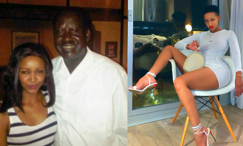 Huddah Monroe with Riala Odinga. (File Photo). I miss Raila- Huddah Monroe