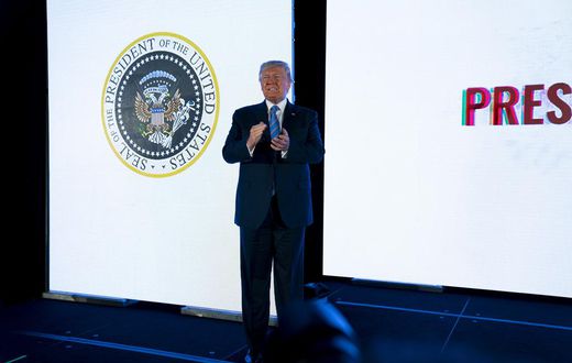 How Trump Ended Up Onstage With a Fake Presidential Seal