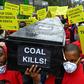 Protesters march in downtown Nairobi to demonstrate against a coal-fired power station planned for Kenya's heritage-listed Lamu archipelago