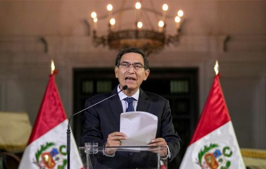 Peru President Martin Vizcarra addressed the nation on television