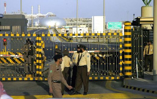 The Saudi Aramco facility at Abqaiq, seen here after an abortive attack by Al-Qaeda in 2006, hosts the world's biggest oil processing plant