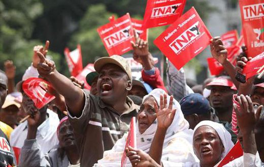 File image of supporters of the defunct The National Alliance party (Twitter)