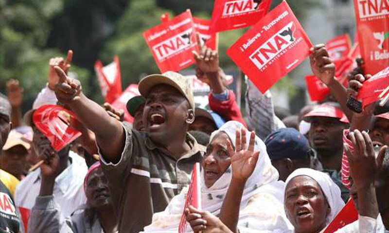 File image of supporters of the defunct The National Alliance party (Twitter)