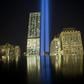 The "Tribute in Light" memorial on September 11, 2014 in New York City, on the 13th anniversary of the terrorist attacks that killed nearly 3,000 people at the World Trade Center, Pentagon and on Flight 93