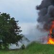 Two trucks burst into flames along Nairobi-Nakuru highway (Courtesy)