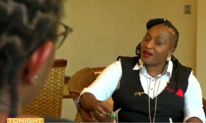 A screen-grab image of embattled detective Jane Wawira Mugo who has opened up on the fierce battle for the control of a thriving business empire