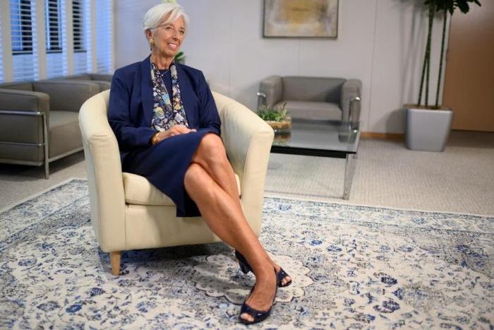 Outgoing IMF Managing Director Christine Lagarde gives an exclusive interview to AFP journalists at the IMF headquarters in Washington on September 19, 2019
